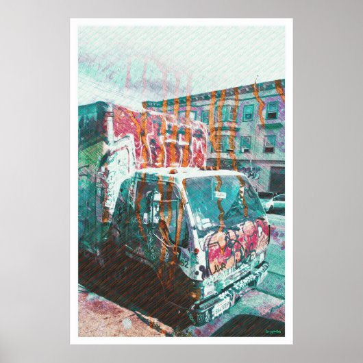 Truck-A-Licious Bang (Graffiti-Liebe) Poster (Vorne)