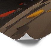 Truck Action Sport Malerei Abstrakte Art Deco Poster (Ecke)