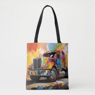 Truck Action Sport Malerei Abstrakte Art Deco Tasche