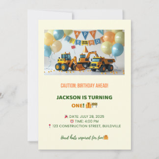 Truck Birthday Invitation – Editable Einladung