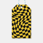 Truck Black Yellow Checkered 3. Geburtstag Geschenkanhänger (Rückseite)