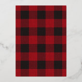 Truck & Buffalo Karo Frohe Weihnachten Folieneinladung (Rückseite)