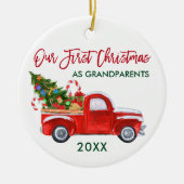 Truck Candy Erste Weihnachten als Großeltern Keramik Ornament (Vorne)