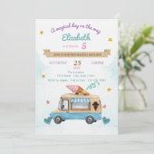 Truck, Cones, Geburtstag Einladung (Stehend Vorderseite)
