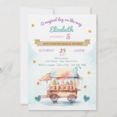 Truck, Cones, Geburtstag Einladung (Vorderseite)