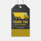 Truck Construction Birthday Party Gefallen Geschenkanhänger (Vorderseite)