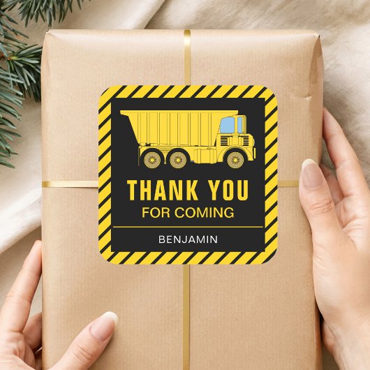 Truck Construction Birthday Party Gefallen Sticker