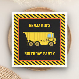 Truck Construction Birthday Party Paper Serviette