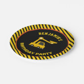 Truck Construction Birthday Party Pappteller (Schrägansicht)