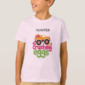 "TRUCK CRUSHING EIER" ÖSTLICHER T - SHIRT (Vorderseite)