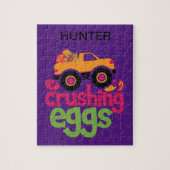 "TRUCK CRUSHING EIER" PUZZLE PERSONALISIERT. (Vertikal)