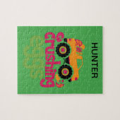 "TRUCK CRUSHING EIER" PUZZLE PERSONALISIERT. (Horizontal)