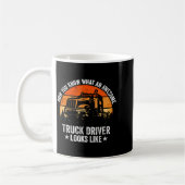 Truck Driver Art For Men Women Truck Driver Trucki Kaffeetasse (Links)