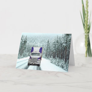 Truck Driver Christmas Feiertagskarte