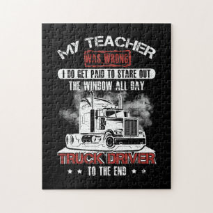 Truck Driver Do Get Paid Stare Out Window Puzzle