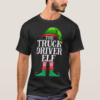 Truck Driver Elf Matching Familie Weihnachten Paja T-Shirt