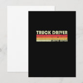 TRUCK DRIVER Funny Job Title Profession Birthday W Einladung (Vorne/Hinten)