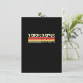 TRUCK DRIVER Funny Job Title Profession Birthday W Einladung (Stehend Vorderseite)