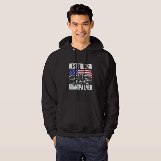 Truck Driver Grandpa Trucking Big Rig  Old Man Tru Hoodie (Vorne ganz)