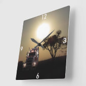 Truck driver quadratische wanduhr (Winkel)