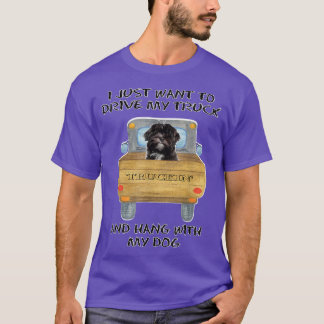 Truck Driving Dog Lhasa Apso T-Shirt