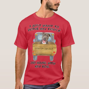Truck Driving Dog Pitbull 1 T-Shirt