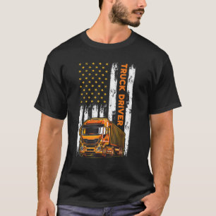 Truck Fahrer American Flag Trucker Big Rig Semi Tr T-Shirt