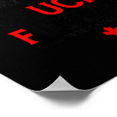 Truck Fudeau Anti Justin Trudeau Free Canada Poster (Ecke)