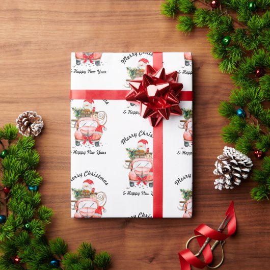 truck Funny new year Geschenkpapier (Feiertagsgeschenk)