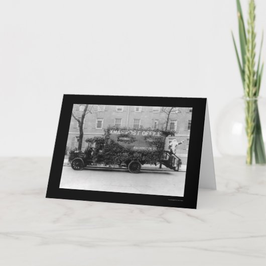 Truck für Weihnachtspost 1921 Feiertagskarte (Vorderseite)