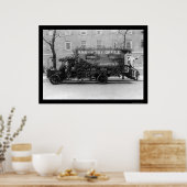 Truck für Weihnachtspost 1921 Poster (Küche)