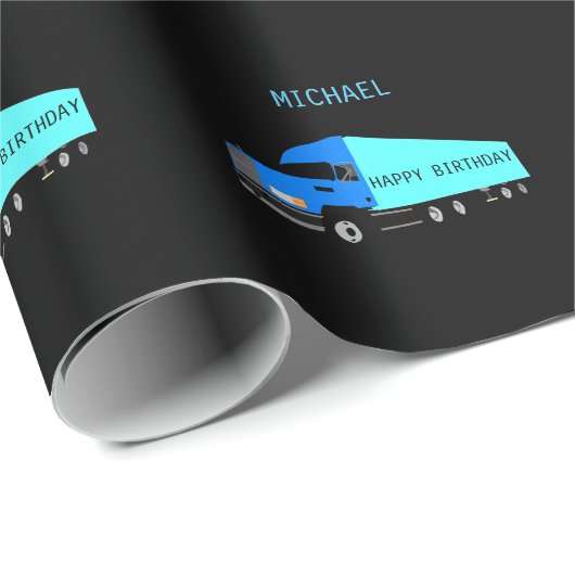 "TRUCK" Glücklicher Geburtstag Packpapier für Jung (Rolleneckpunkt)