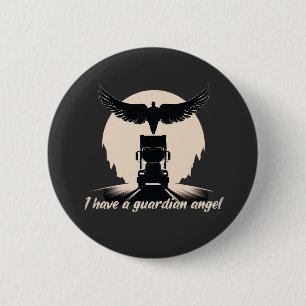 Truck Guardian Angel Protection Faith Road Journey Button