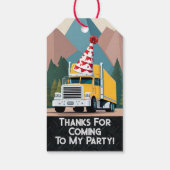 Truck Happy Geburtstag Party Funny Equipment Geschenkanhänger (Rückseite)