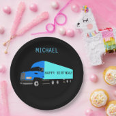 "TRUCK" Happy Geburtstagspapier Teller für Kinder. (Party)