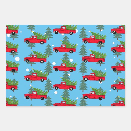 Truck-Lieferwagen Geschenkpapier Set (Vorderseite 2)