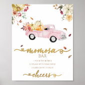 Truck Pumpkin Fall Kinderdusche MOMosa Bar Zeichen Poster (Vorne)