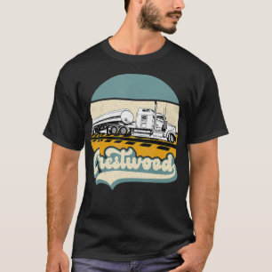 Truck Semi auf Bahngleisen Buchenholz T-Shirt