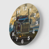 Truck Stop Sky Große Wanduhr (Winkel)