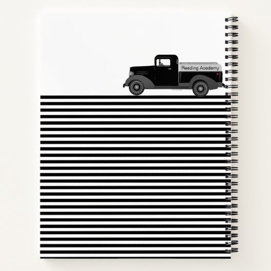 Truck Strips Design Custom School Notebook Notizblock (Rückseite)