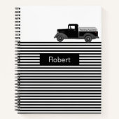 Truck Strips Design Custom School Notebook Notizblock (Vorderseite)