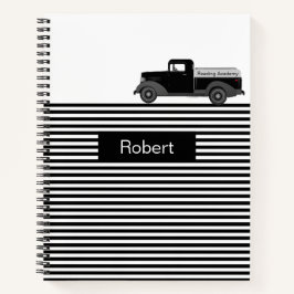Truck Strips Design Custom School Notebook Notizblock