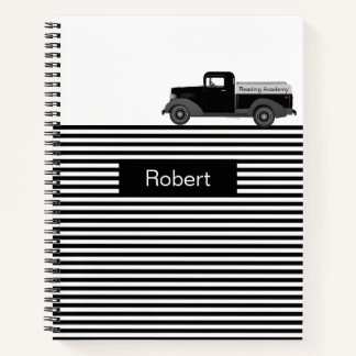 Truck Strips Design Custom School Notebook Notizblock