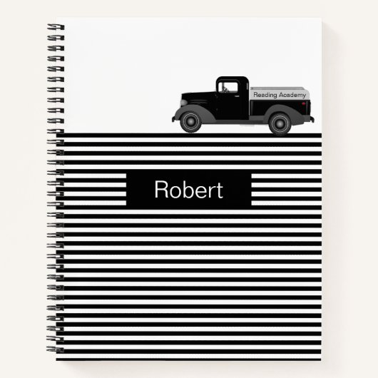 Truck Strips Design Custom School Notebook Notizblock (Vorderseite)