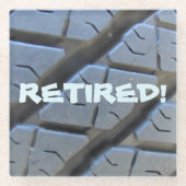 Truck Tire Retirement Geschenk Custom Glass Unters Glasuntersetzer (Vorderseite)