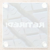 Truck Tire Retirement Geschenk Custom Glass Unters Glasuntersetzer (Rückseite)