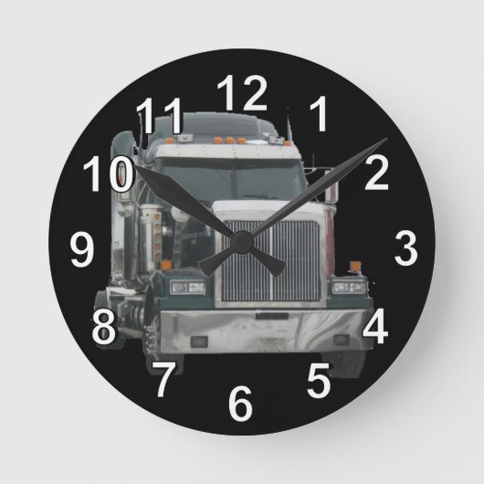 Truck Tractor Wall Clock Runde Wanduhr (Vorderseite)