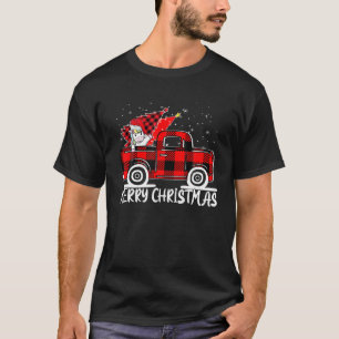 Truck Tree Unicorn Buffalo Kariertes Weihnachtsfes T-Shirt