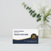 Truck-Treiber für Blue Layer Gold Wave Logistics Visitenkarte (Stehend Vorderseite)
