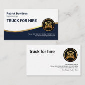 Truck-Treiber für Blue Layer Gold Wave Logistics Visitenkarte (Vorne/Hinten)